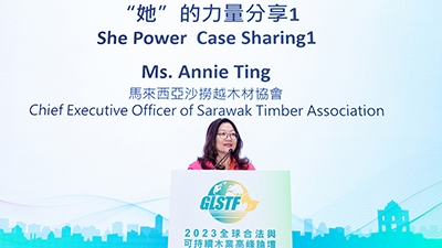 Ms. Annie Ting, Chief Executive Officer of Sarawak Timber Association, at She Power Meeting